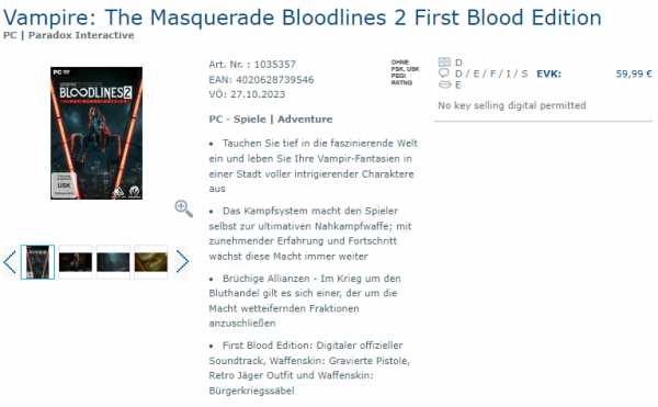 
                Выглядит слишком скоро, чтобы быть правдой: новая дата релиза Vampire: The Masquerade — Bloodlines 2 появилась на сайте издателя игры
            