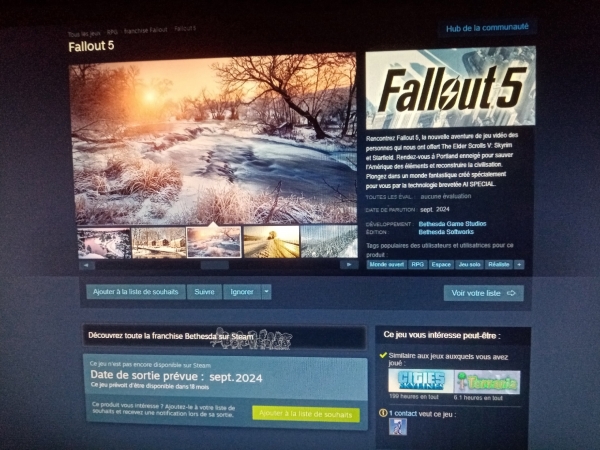
                1 апреля еще не наступило, а кто-то уже анонсировал Fallout 5 с помощью страницы в Steam
            