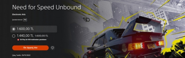Теперь Need for Speed Unbound дешевле купить в США, чем в Турции